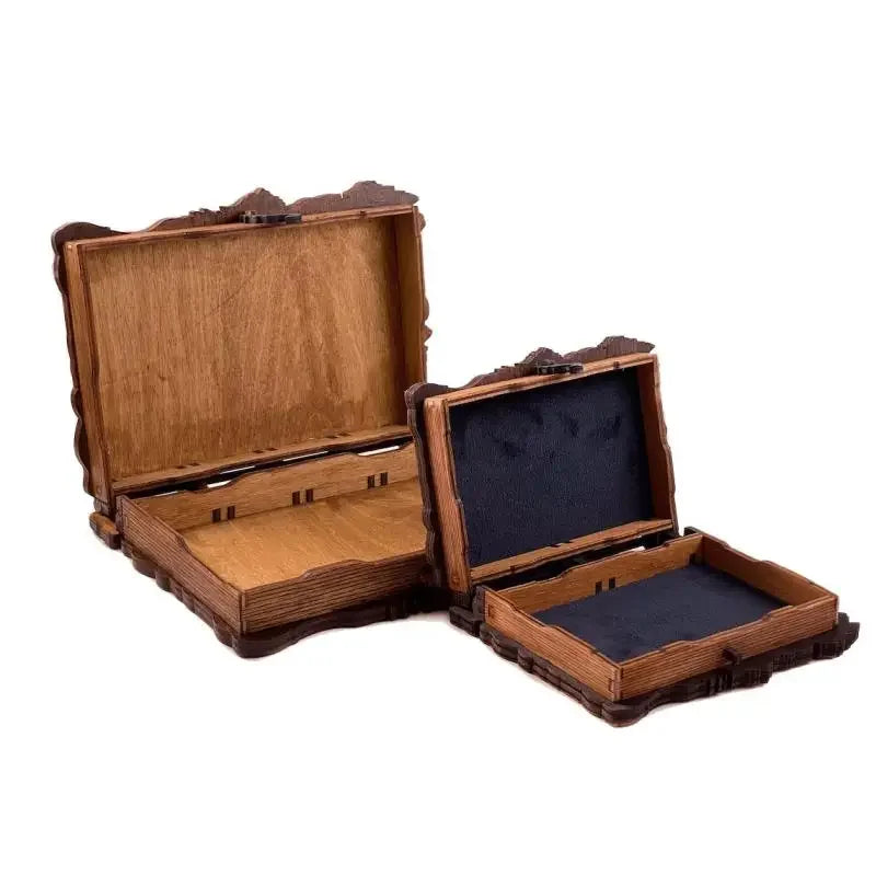 Dragon Grimoire Wooden Storage Box | Dragon Totem Gift Box Decorative Wooden Box Nixie