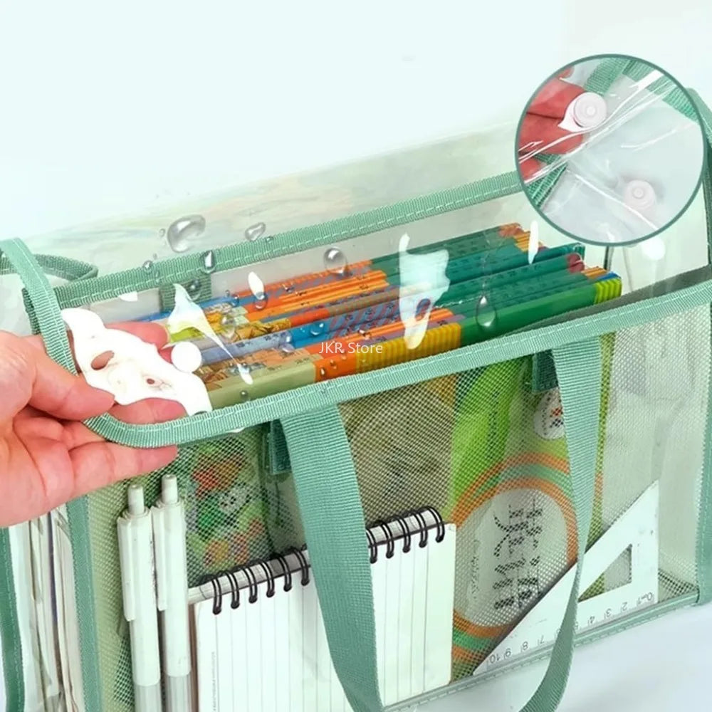 Large Waterproof Transparent Expandable PVC File Storage Bag