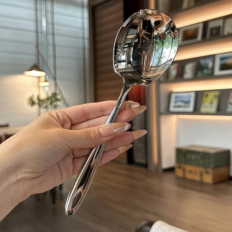 Nixie 2-Piece Oversized Stainless Steel Long Handle Spoons Serving Spoon Set Nixie