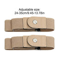 No-Buckle Elastic Invisible Belt for Jeans & Trousers | 1 Pair Elastic Waistband Belt Nixie cream colored