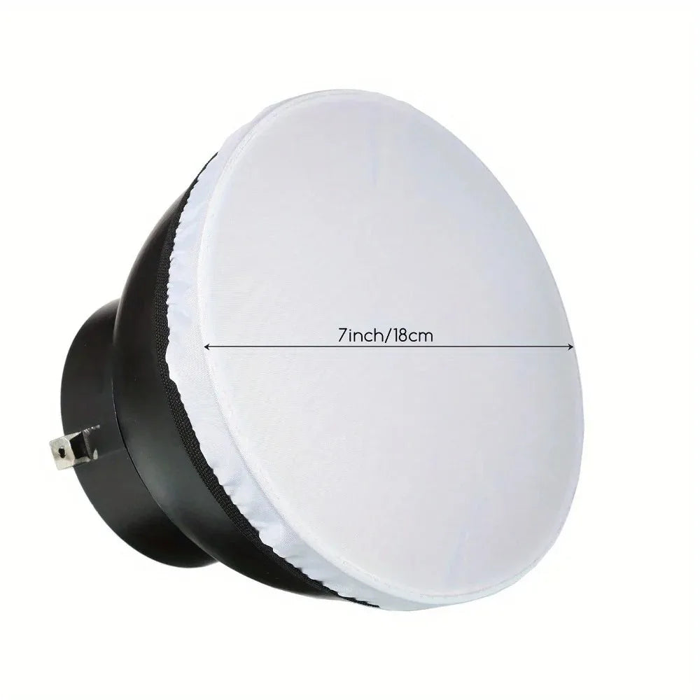 18cm White Diffuser Light Sock Lampshade for Photo Studio
