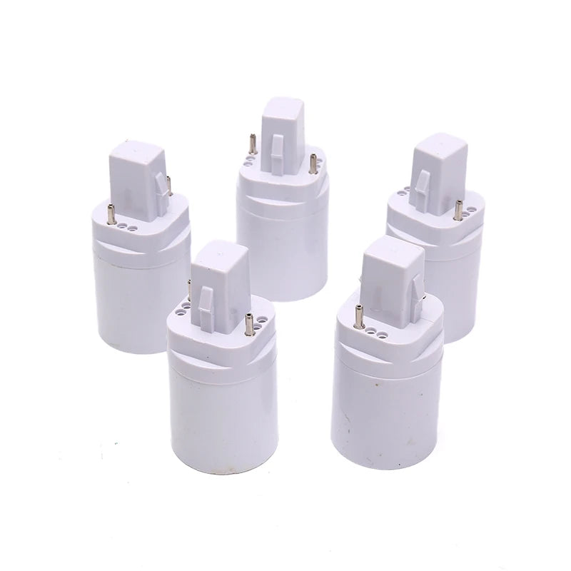 5-Pack G24 to E27 LED Lamp Socket Adapter | Bulb Base Converter Lamp Socket Adapter Nixie