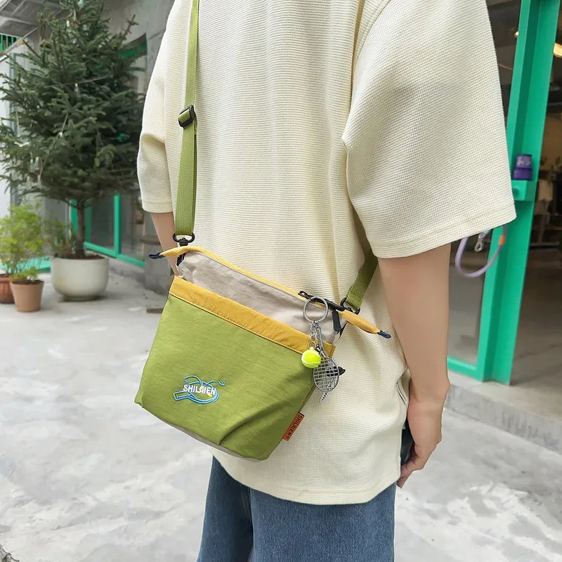 Two-Tone Nylon Crossbody Bag – Unisex Travel Shoulder Bag Crossbody Shoulder Bag Nixie