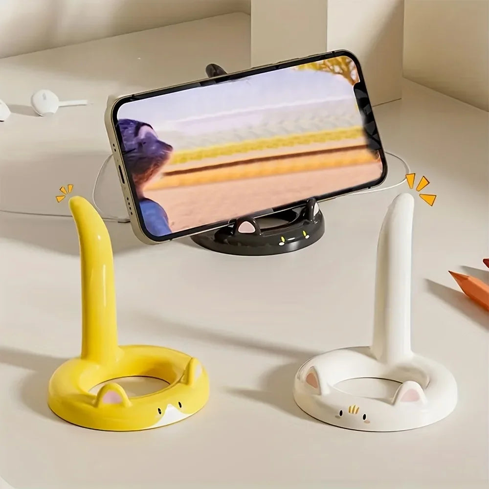 Cartoon Cat Phone Stand – Adjustable Desktop Holder Phone Stand Nixie