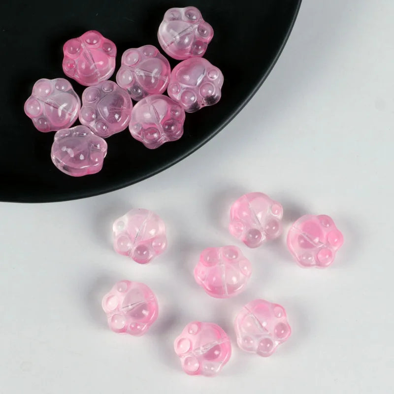 20pcs Cat Claw Glass Beads 13x15mm DIY Jewelry Making DIY Jewelry Beads Nixie