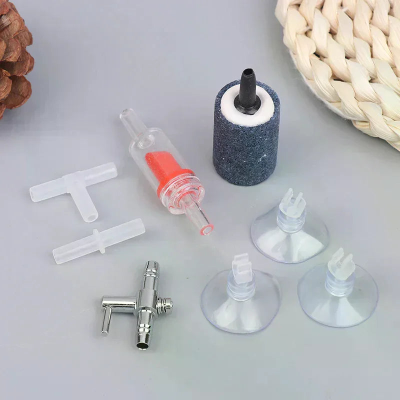 Aquarium Air Pump Kit – Air Stone, Aerator, Check Valve & Tubing