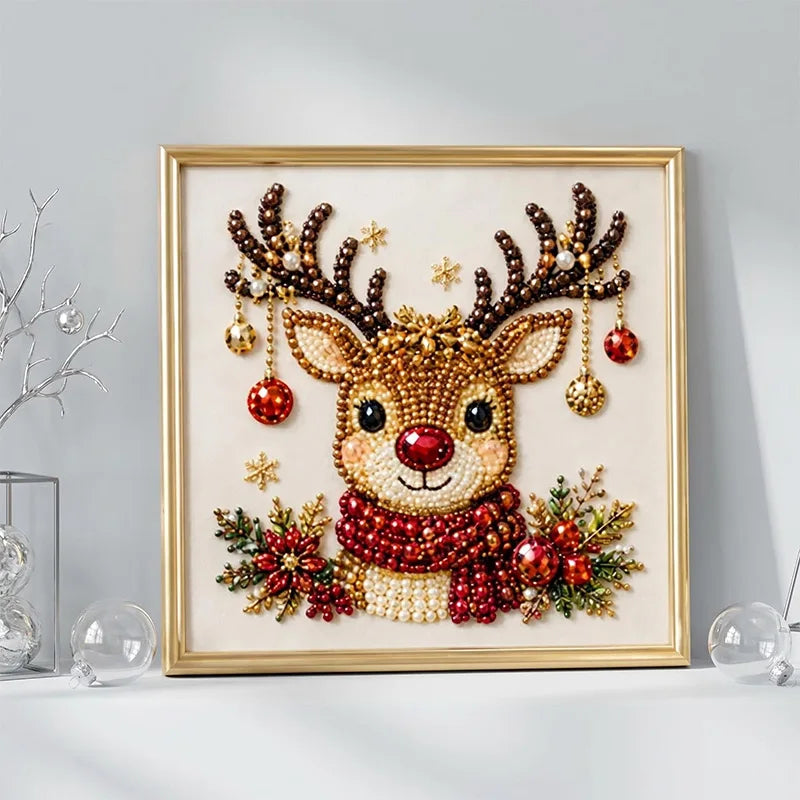 Christmas Diamond Painting Kit with Frame | DIY Pearl Bead Art Diamond Painting Kit Nixie