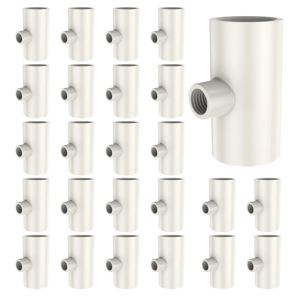 25Pcs Poultry Waterer PVC Tee Fittings for Chickens & Ducks Poultry Waterer Fittings Nixie