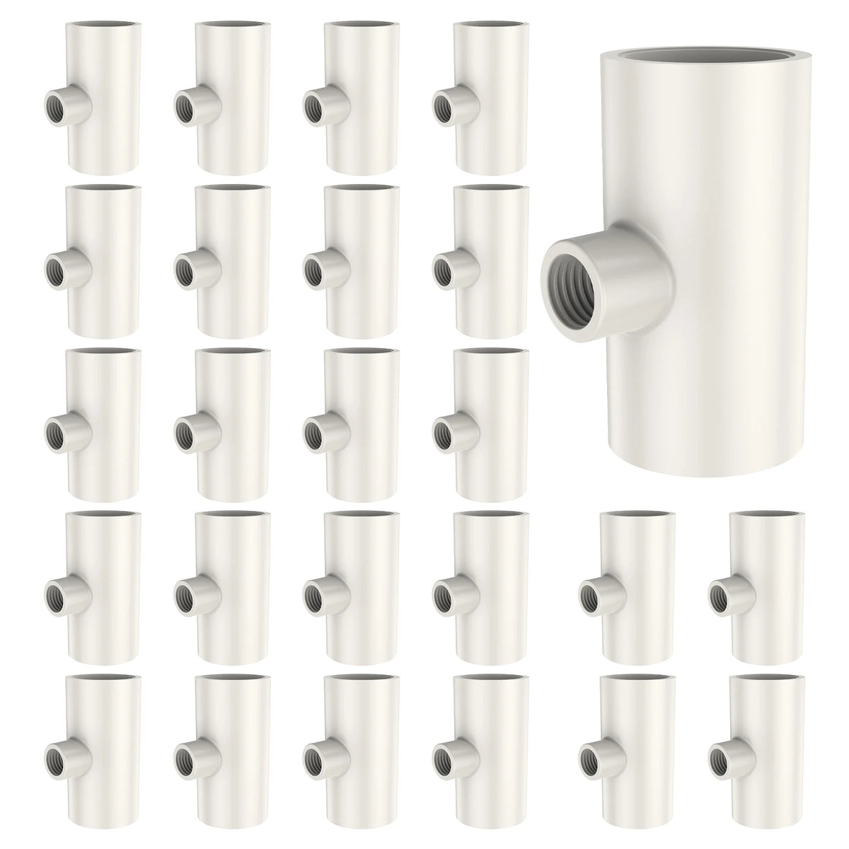 25Pcs Poultry Waterer PVC Tee Fittings for Chickens & Ducks Poultry Waterer Fittings Nixie
