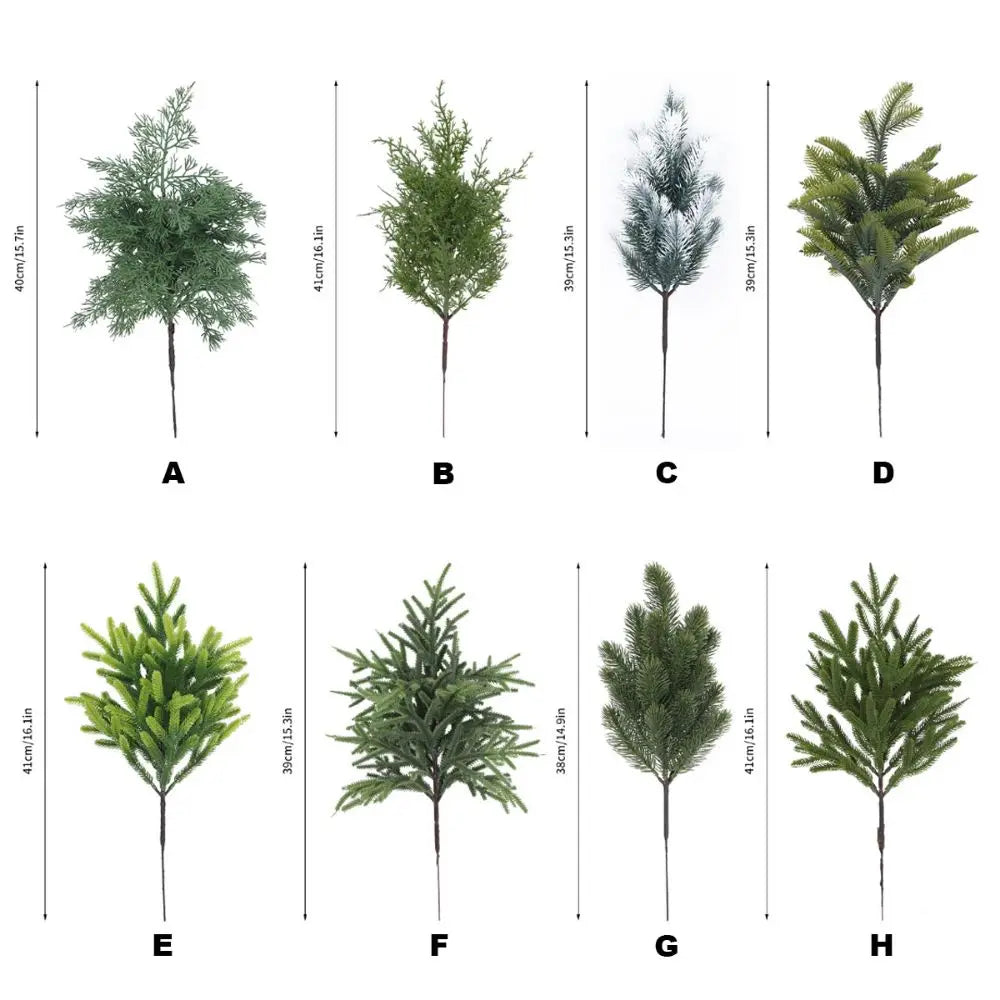 Artificial Pine Branch DIY Wreath Fake Cypress Leaves Decor Artificial Plant Branch Nixie