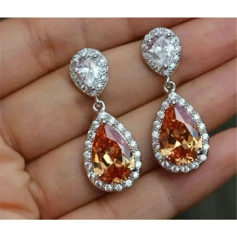Water Drop Crystal Drop Earrings – Zinc Alloy Fashion Jewelry Fashion Drop Earrings Nixie