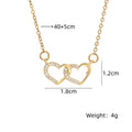Women's Gold Heart Pendant Necklace | Cubic Zirconia Pendant Necklace Nixie XL1997-110