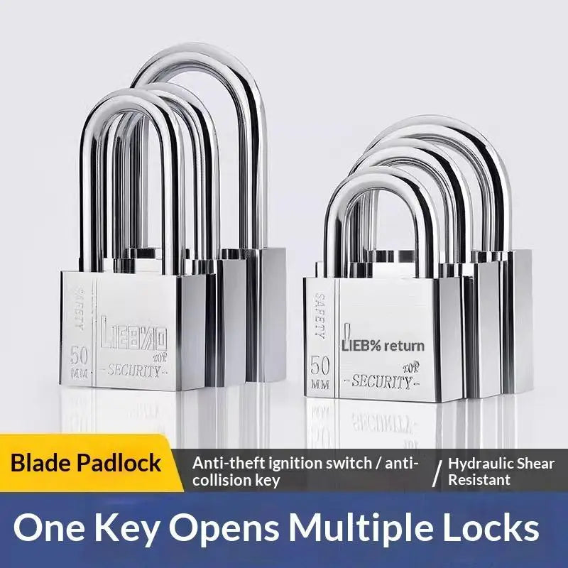 Stainless Steel Keyed Alike Padlock – Cut Resistant Shackle Security Padlock Nixie