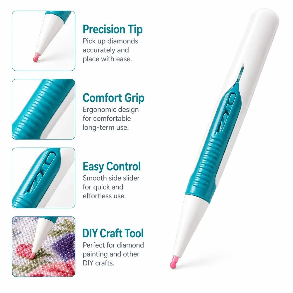 Automatic Diamond Painting Bead Dispenser Pen – Wax-Free 2.8mm Diamond Painting Tool Nixie