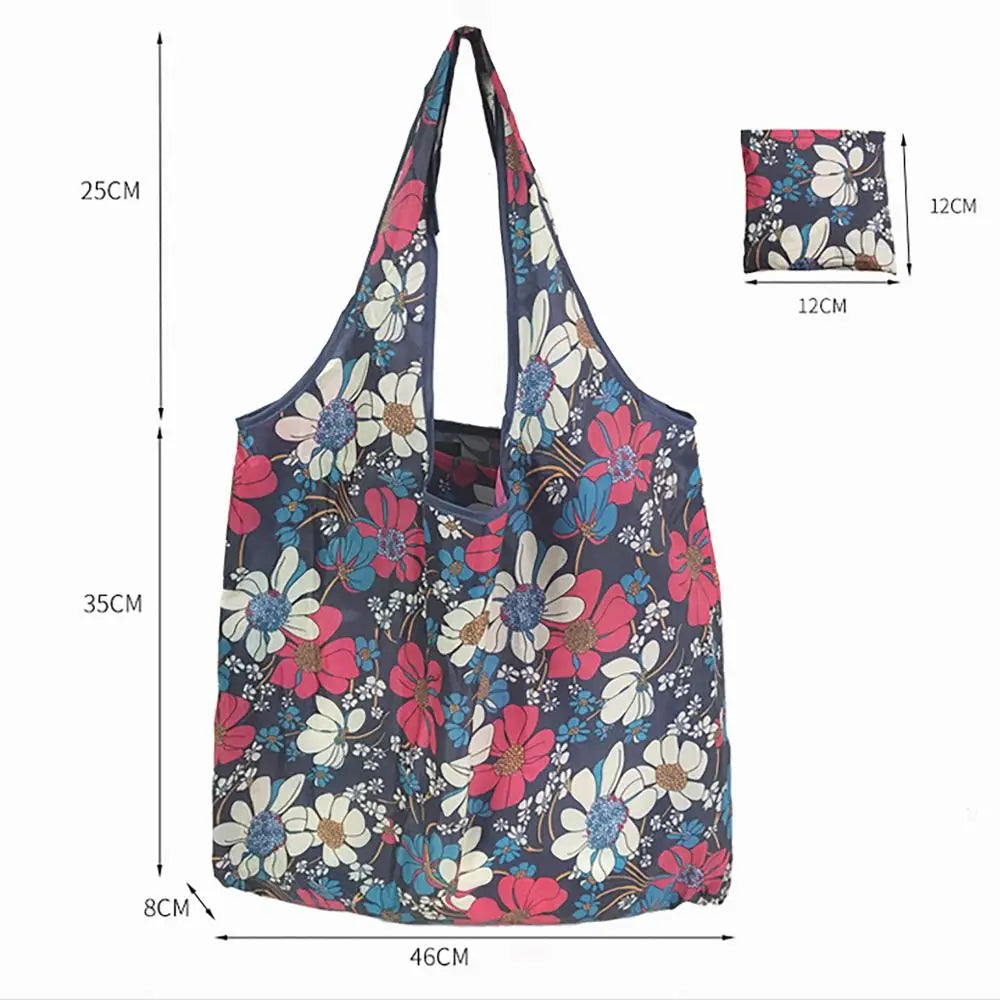 Large Foldable Reusable Shopping Bag – Washable Polyester Tote