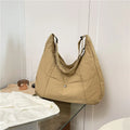 Large Pleated Crossbody Bag – Japanese Style Shoulder Tote Crossbody Shoulder Bag Nixie BB-597-Khaki Extra Large
