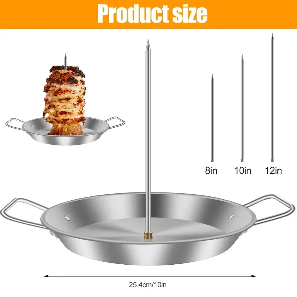 Stainless Steel Vertical Rotisserie Skewer Stand – BBQ Kebab BBQ Skewer Stand Nixie