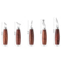 5-Piece Wood Carving Chisel Set – DIY Whittling Knife Kit