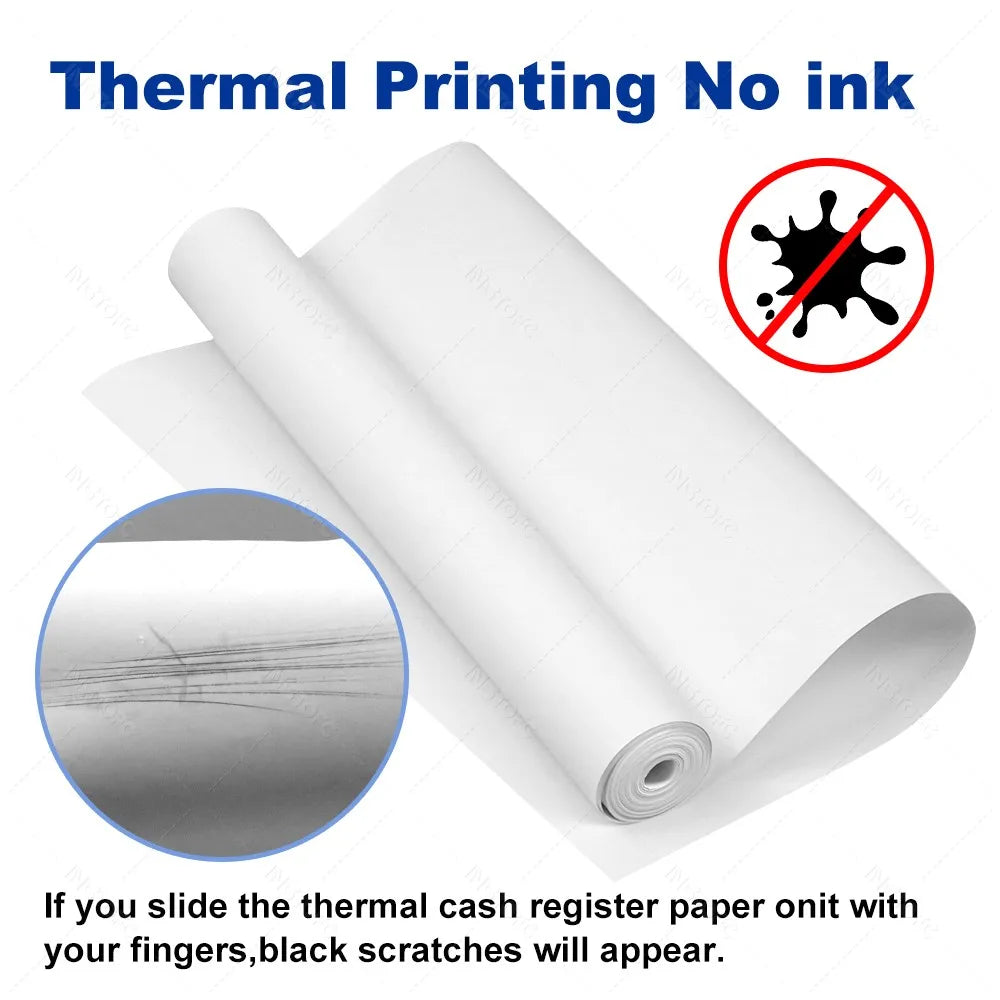 A4 Thermal Paper Rolls 210x30mm BPA-Free 20-Pack Thermal Printer Paper Nixie