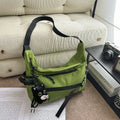 Large-Capacity Unisex Nylon Messenger Crossbody Bag Messenger Crossbody Bag Nixie Green