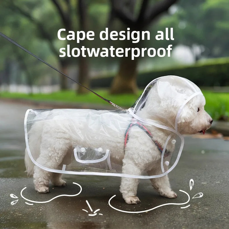 Transparent Waterproof Dog Raincoat – 7 Sizes | Nixie Dog Raincoat Nixie