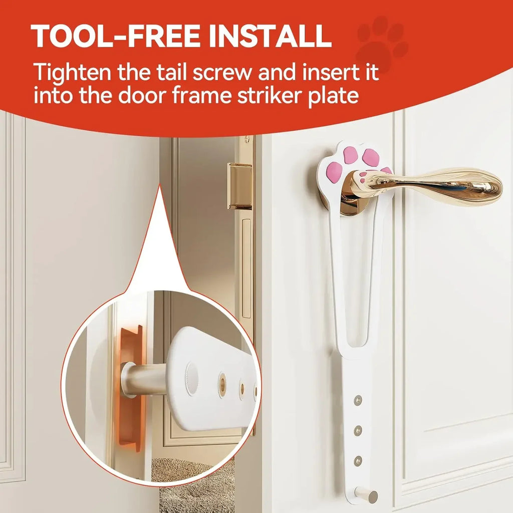 Adjustable Cat Door Holder Latch & Dog Door Stopper Strap