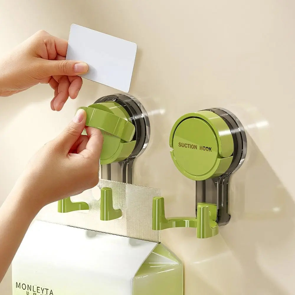 Self-Adhesive Suction Cup Double Wall Hooks – No-Drill