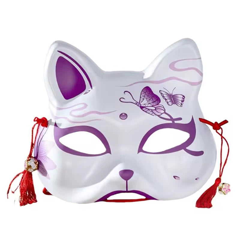Handmade Japanese Cat Half Face Mask – Anime Cosplay & Stage Cosplay Face Mask Nixie Style C