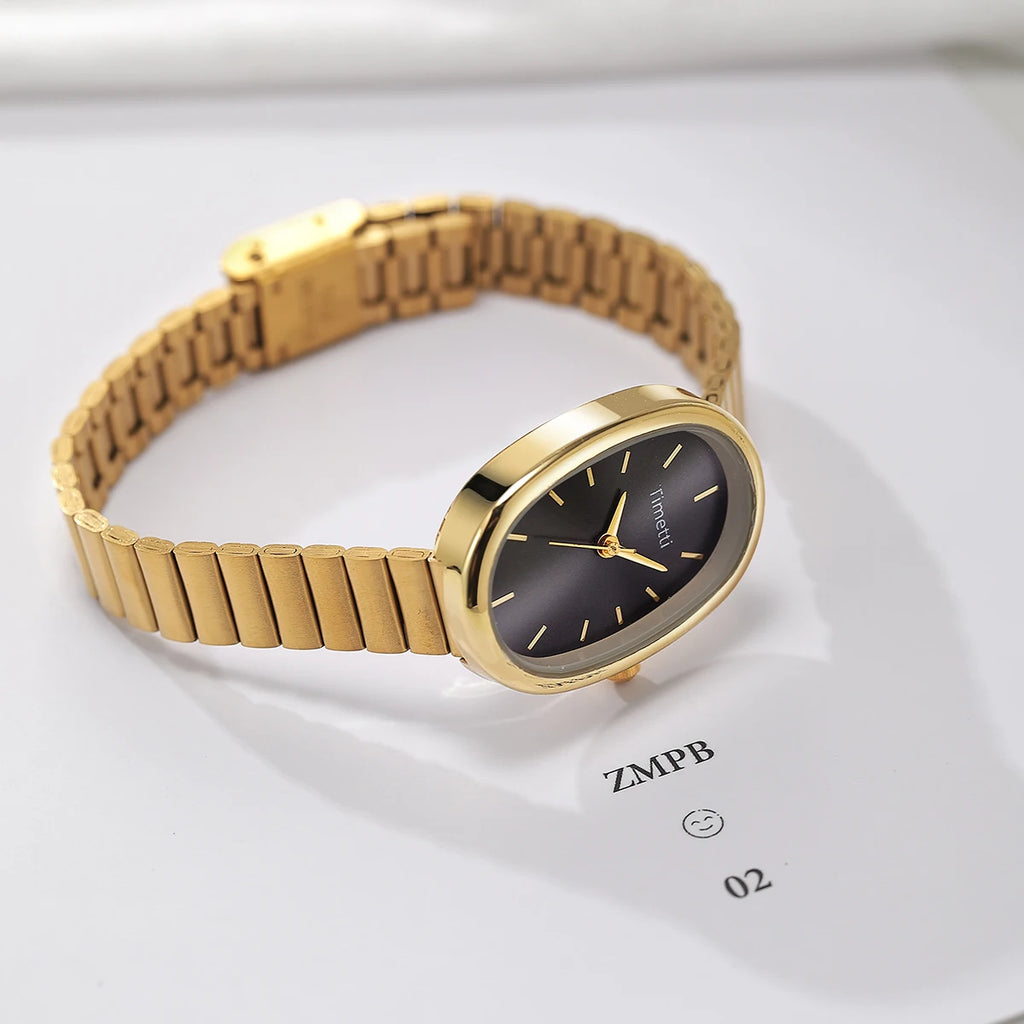 Timetti Women's Roman Numeral Casual Quartz Watch | Alloy Women's Quartz Watch Nixie