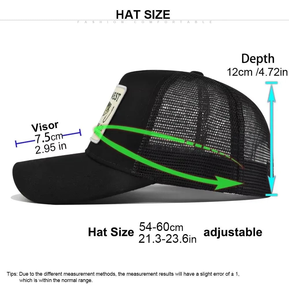 Fishing Embroidery Trucker Hat | Breathable Mesh Baseball Cap Trucker Baseball Cap Nixie