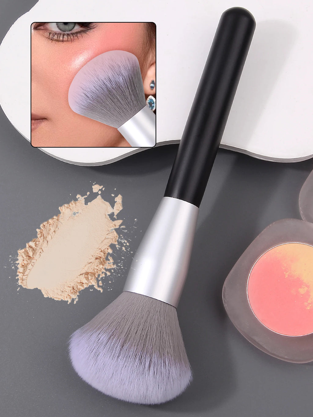 Fluffy Soft Bristle Makeup Brush – Blush, Powder & Setting Makeup Brush Nixie
