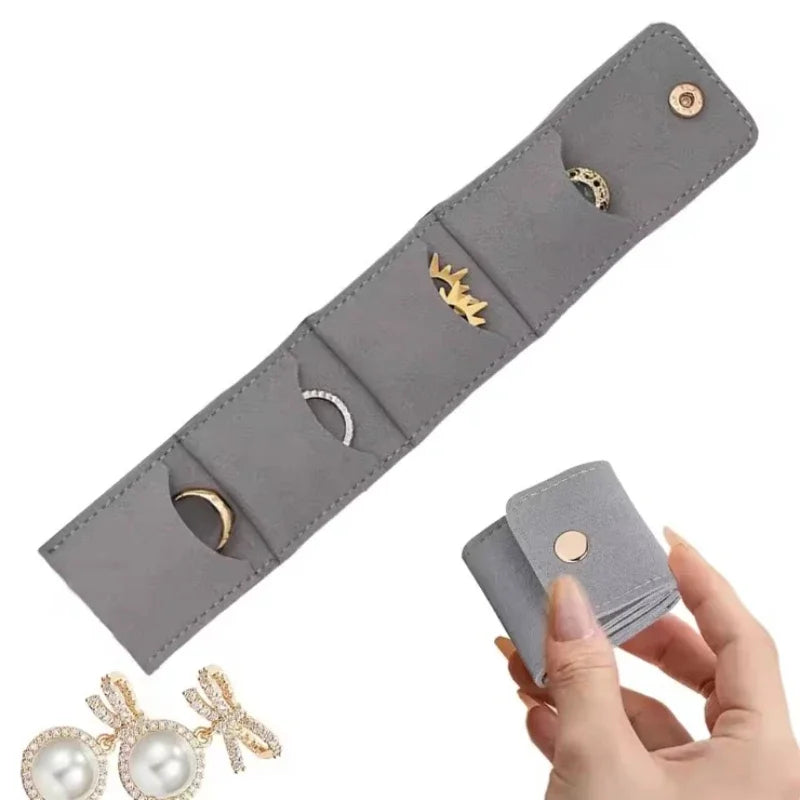 4-Compartment Portable Mini Travel Jewelry Organizer Bag Travel Jewelry Organizer Nixie