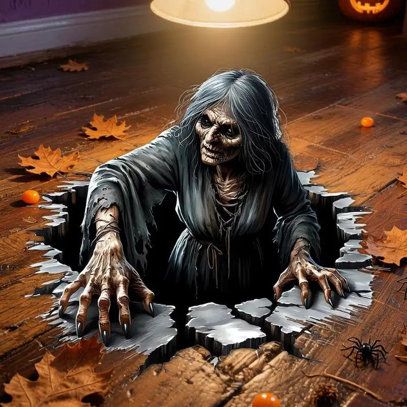 Halloween 3D Witch Floor Sticker – Waterproof PVC Decal Halloween Floor Decal Nixie Default Title