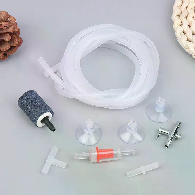 Aquarium Air Pump Kit – Air Stone, Aerator, Check Valve & Tubing