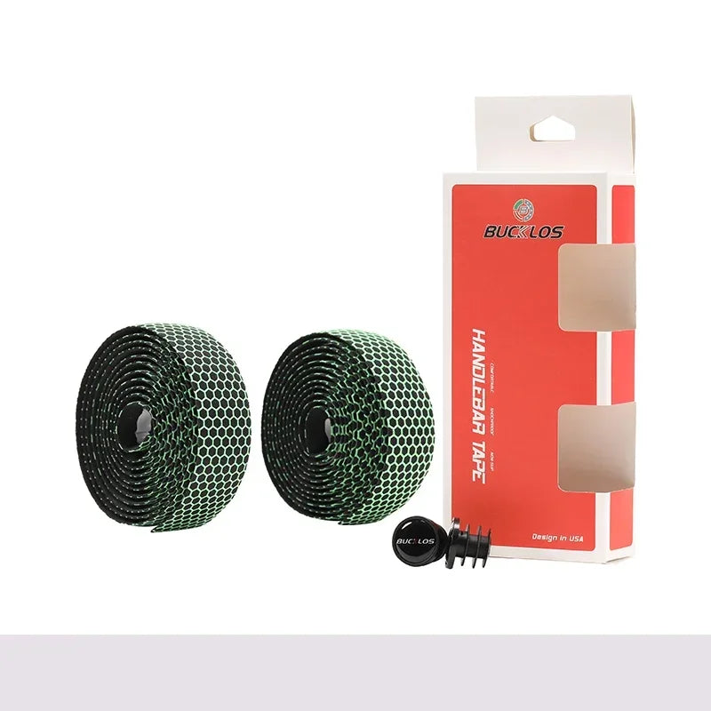 BUCKLOS Road Bike Handlebar Tape – Anti-Slip PU EVA Grip Wrap Bike Handlebar Tape Nixie Green