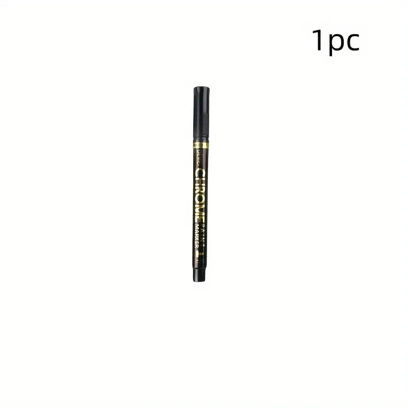 Chrome Paint Marker Pen – Metallic Gold & Silver, 2mm Nib