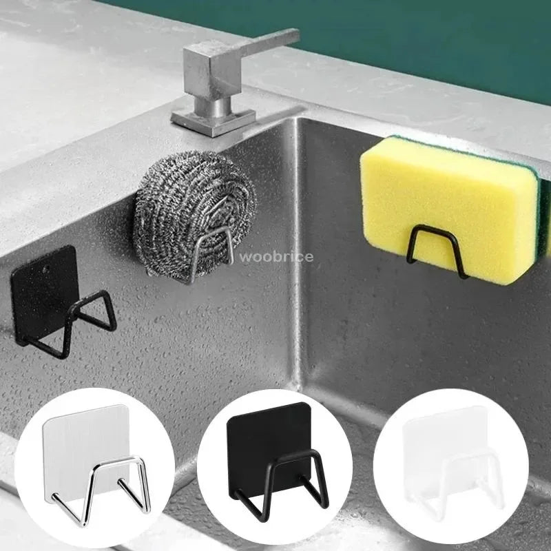 Stainless Steel Adhesive Sponge Holder Kitchen Sink Organizer Sink Sponge Holder Nixie