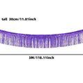 3M Metallic Foil Fringe Garland – Glitter Party Backdrop Banner Party Fringe Garland Nixie Purple