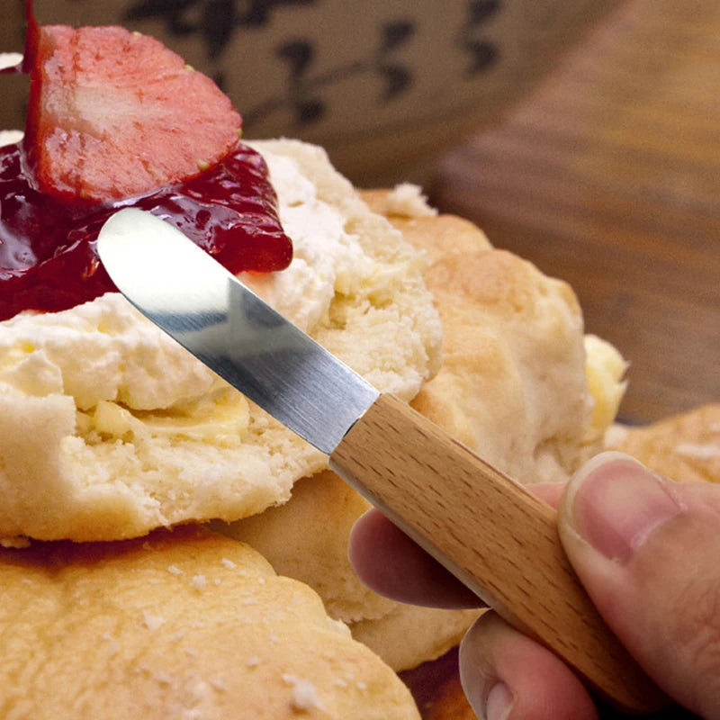 Wooden Handle Stainless Steel Butter & Cheese Spreader Knife Cheese Spreader Knife Nixie