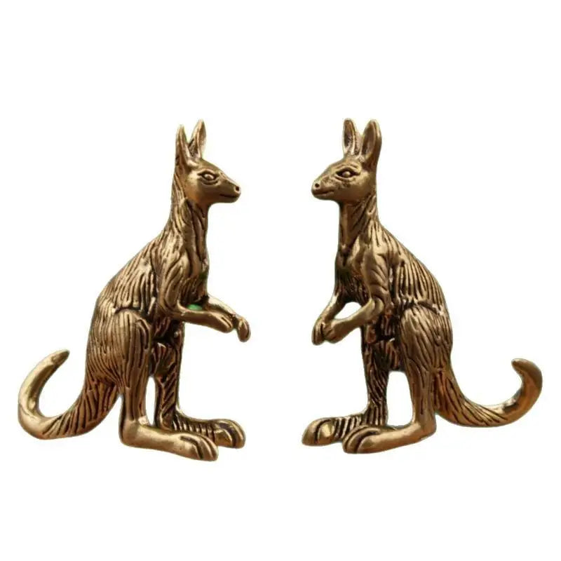 Solid Brass Kangaroo Figurine – Vintage Retro Collectible Décor