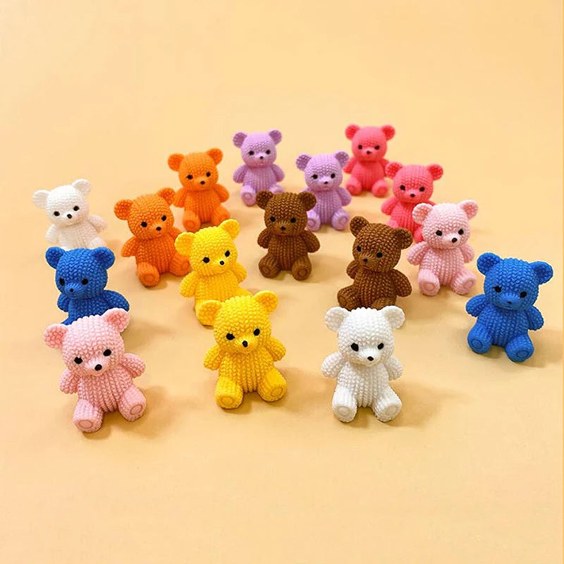 Mini Bear Resin Figurine Fairy Garden Micro Landscape Ornament Garden Figurine Nixie