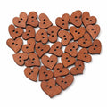100pcs Wooden Sewing Buttons – Heart & Star DIY Craft Set Wooden Craft Buttons Nixie 1