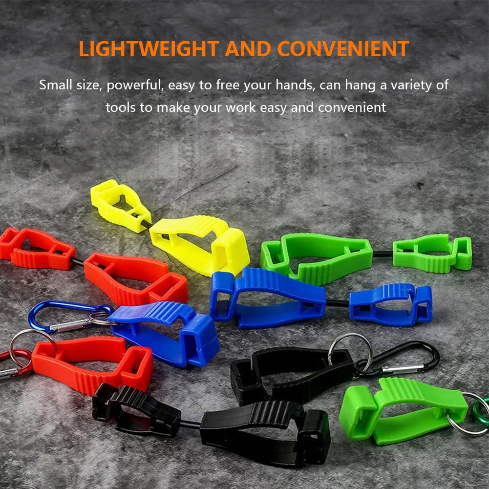 5-Pack Non-Slip Plastic Glove Clip Hangers for Work & Outdoors