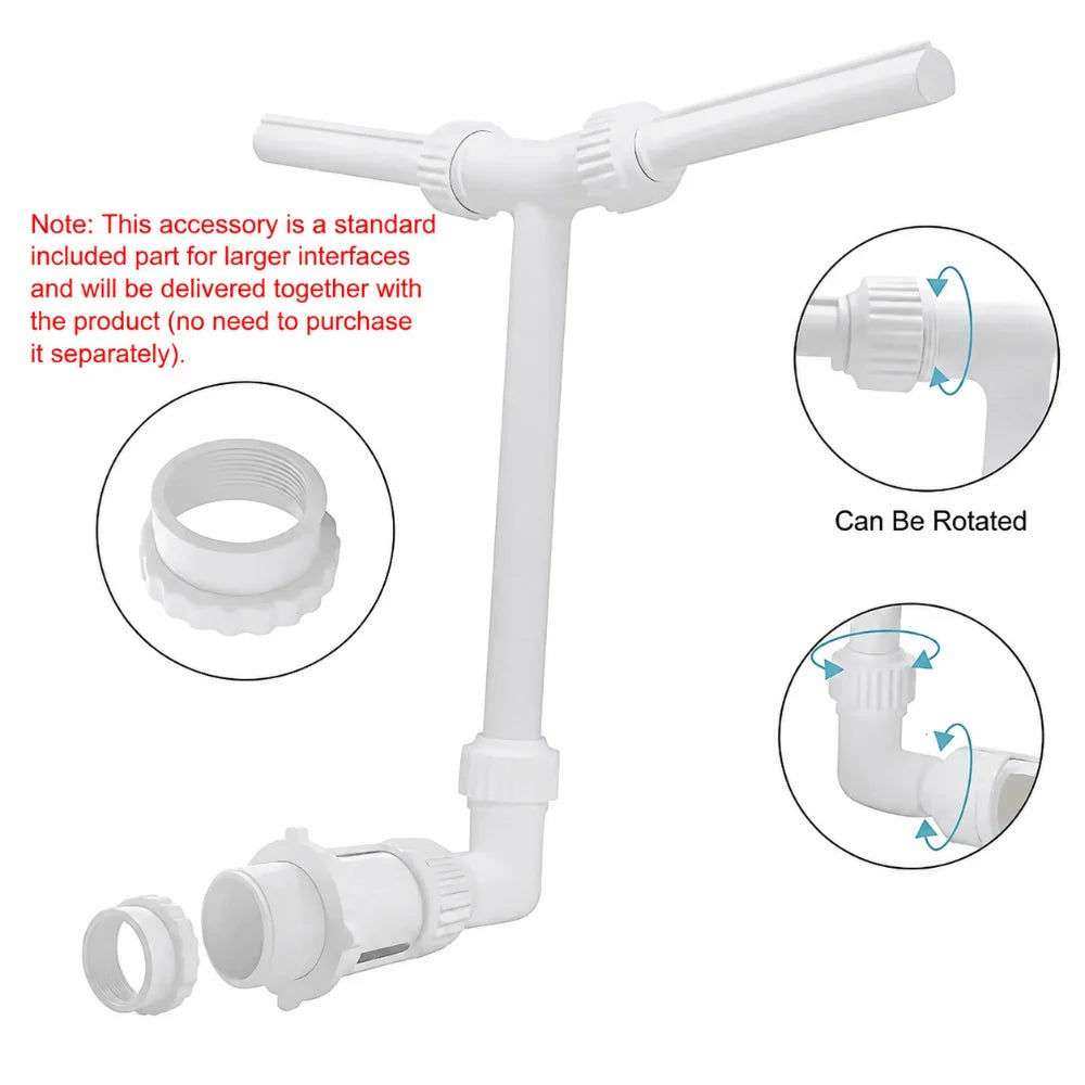 Adjustable Dual Spray Rotatable Pool Fountain Nozzle
