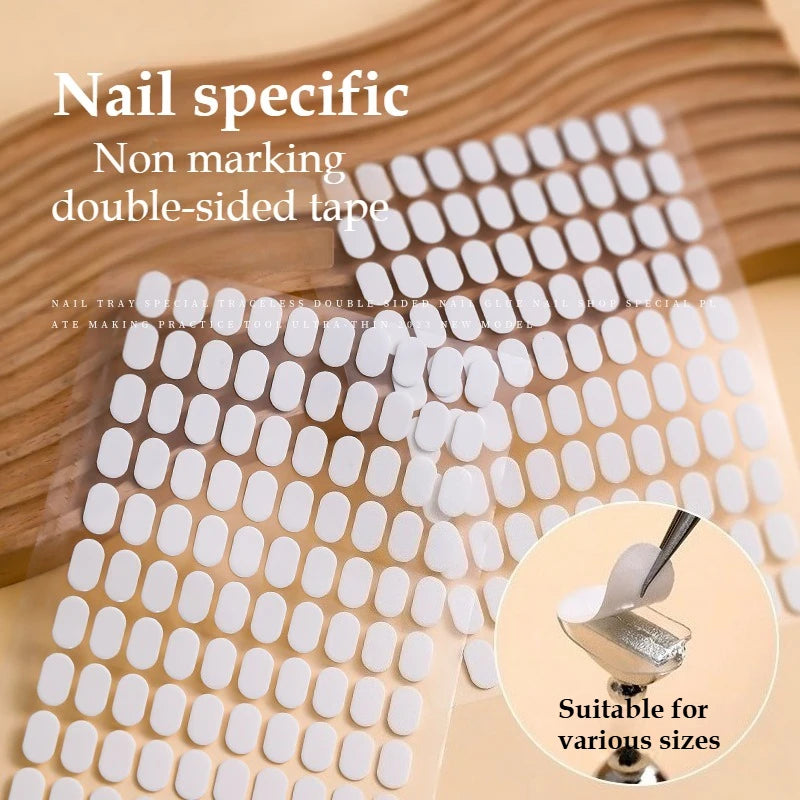 100Pcs Double-Sided Clear Nail Gel Tape – Nail Tip Display Strip Nail Art Tape Nixie