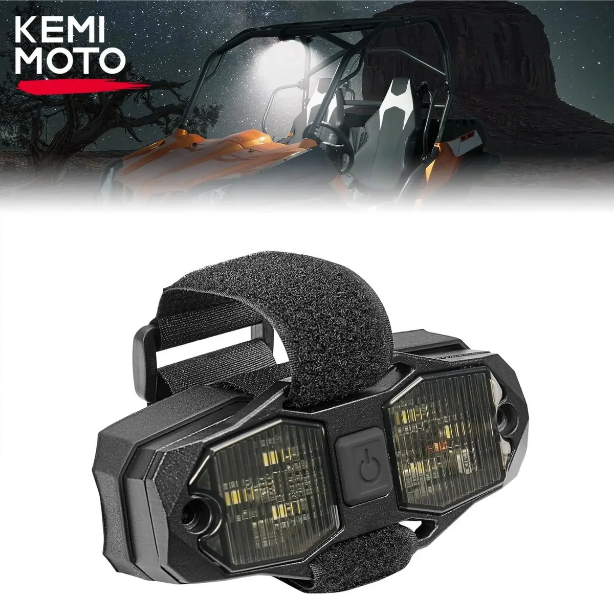 KEMIMOTO 12V Waterproof LED Dome Light for UTV ATV RV Truck LED Dome Light Nixie