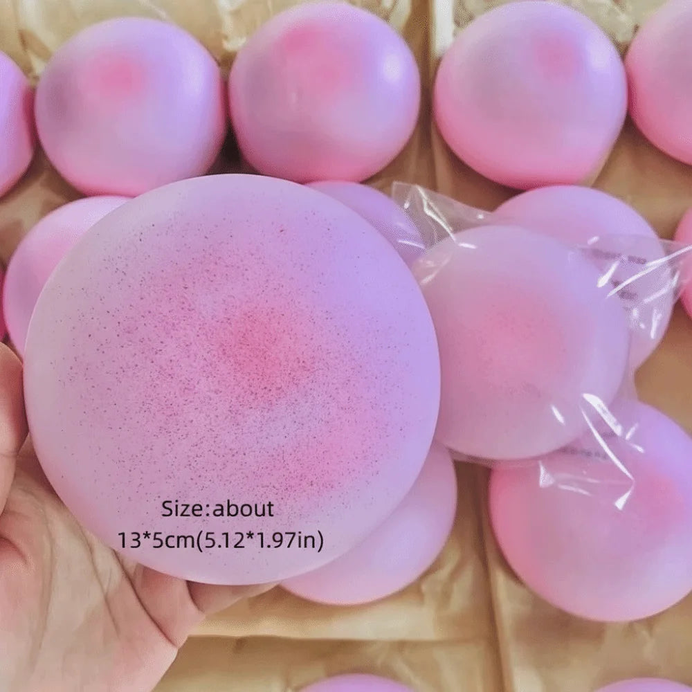 Pink Squishy Buns Slow-Rise Squeeze Fidget Toy | Soft PU Foam Squishy Fidget Toy Nixie