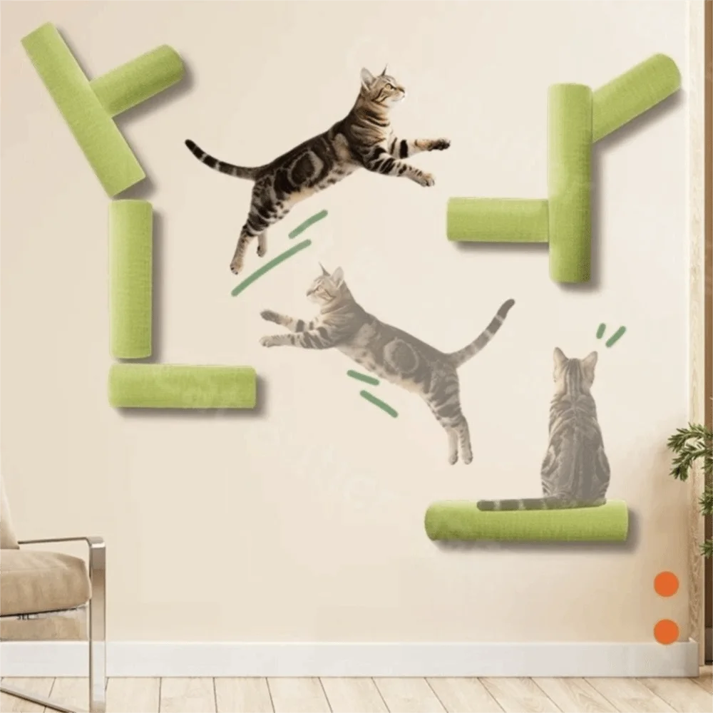 Wall Mounted Cat Scratch Board Self-Adhesive Climbing Scratcher