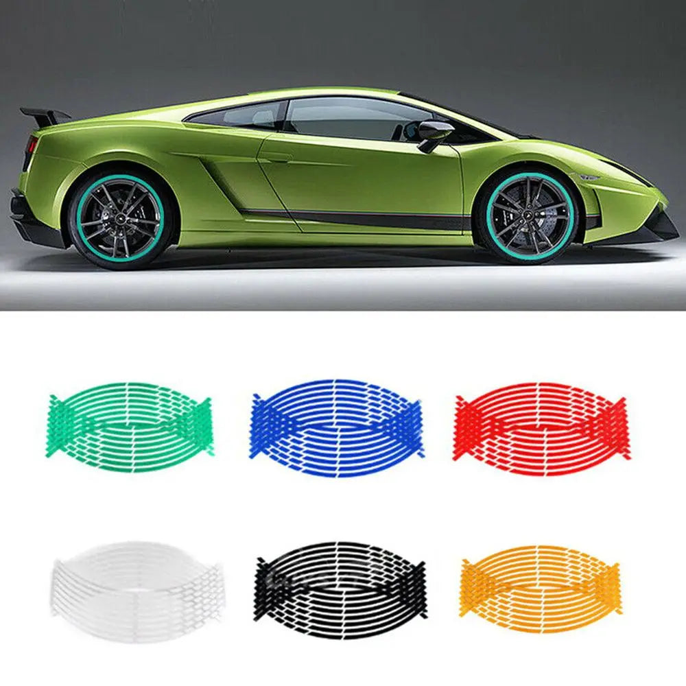 Reflective Wheel Rim Tape Strips — Motorbike & Bike Decals Wheel Rim Decals Nixie