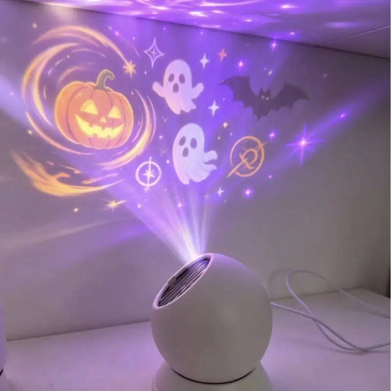 Halloween LED Projector Light – Pumpkin Ghost Star Patterns